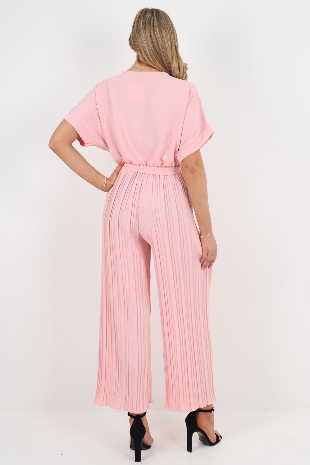 Italian Pleated Belted Jumpsuits