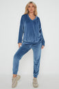 One Size Velvet Jumper and Jogger Loungewear Set